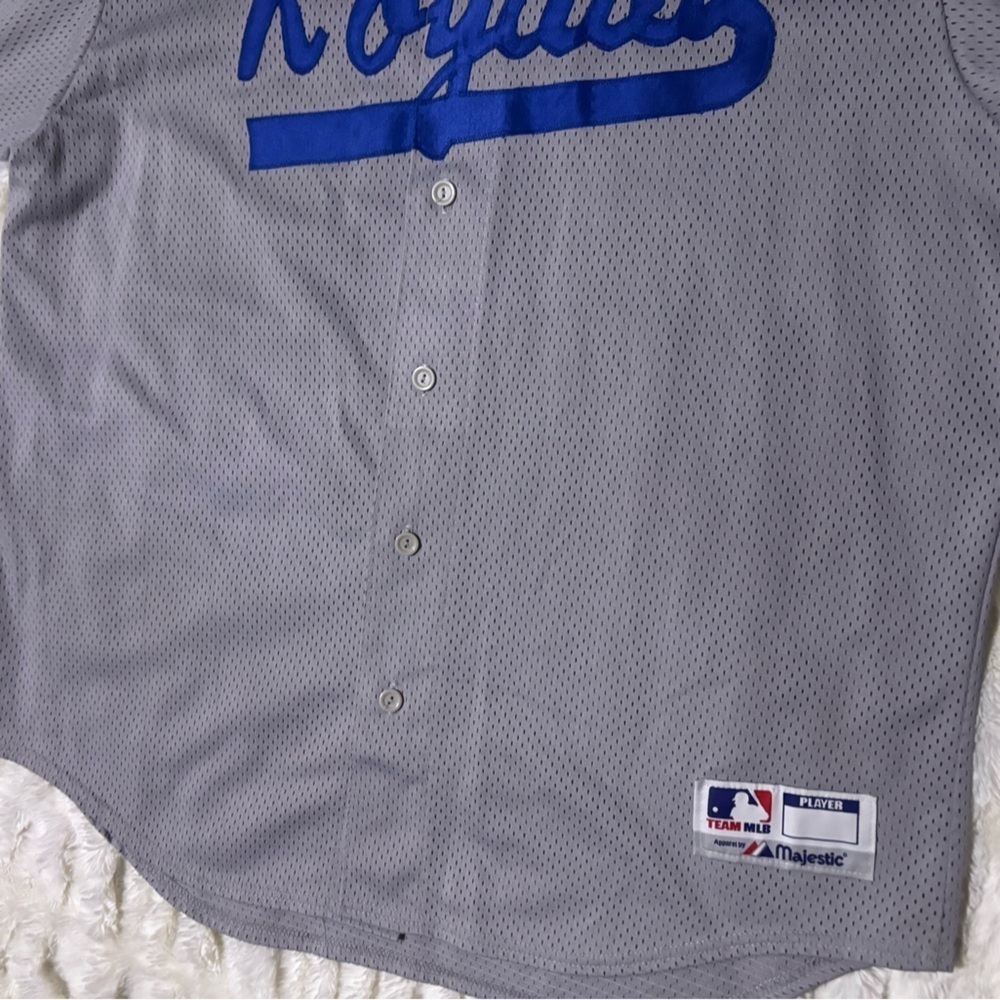 MAJESTIC Men’s Kansas City Royals Gray Jersey - Picture 4 of 11